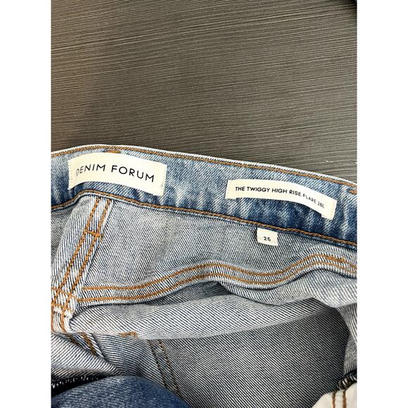Denim Forum the twiggy high rise flare jeans 25 - Picture 3 of 5